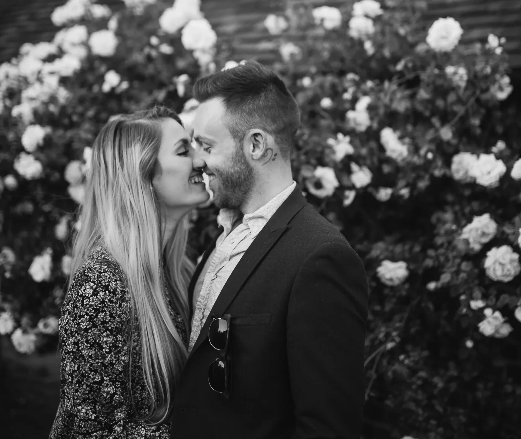 newly engaged couple on a shoot with Lucie Watson Photography